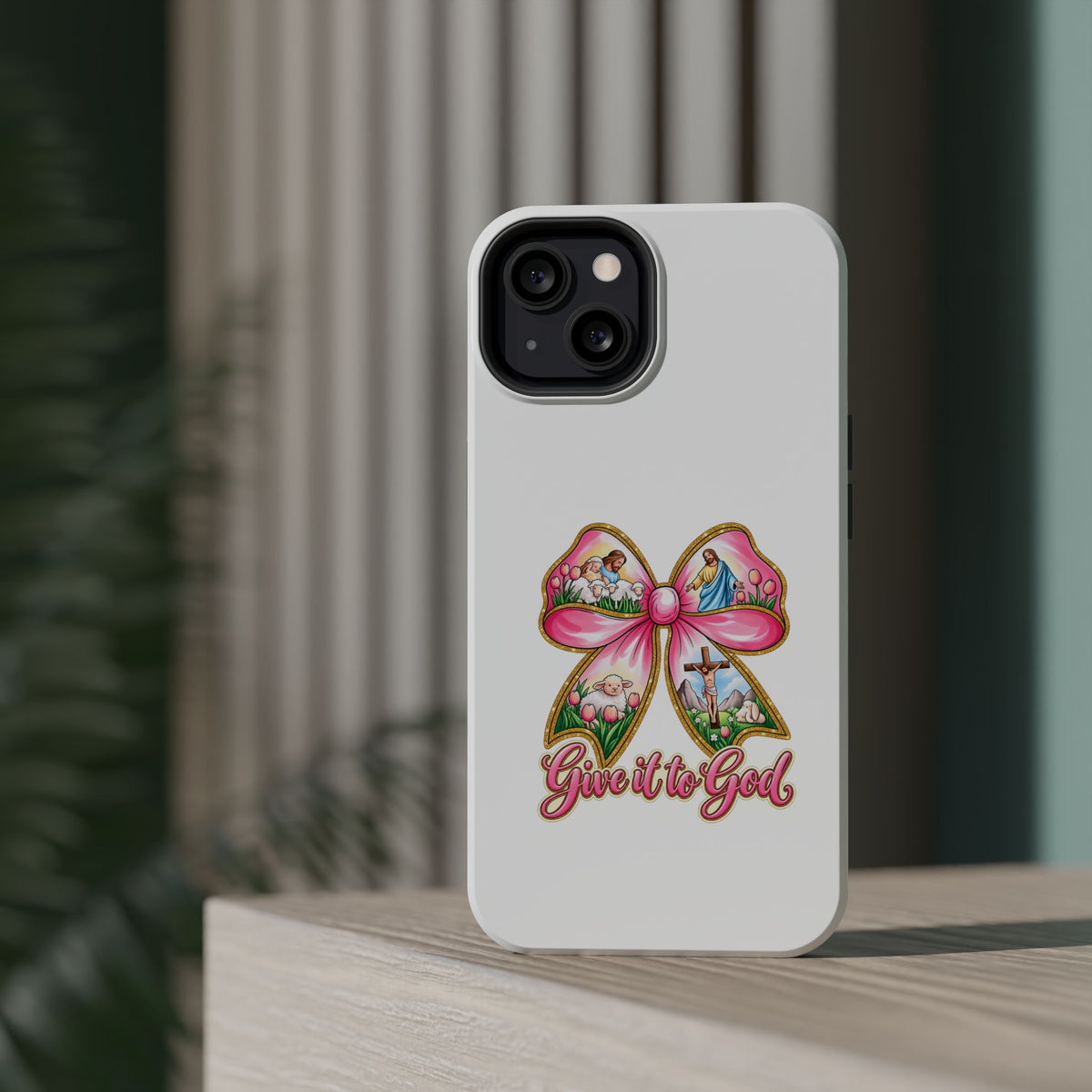 Give It to God Phone Case — Floral Bow Christian iPhone Cover