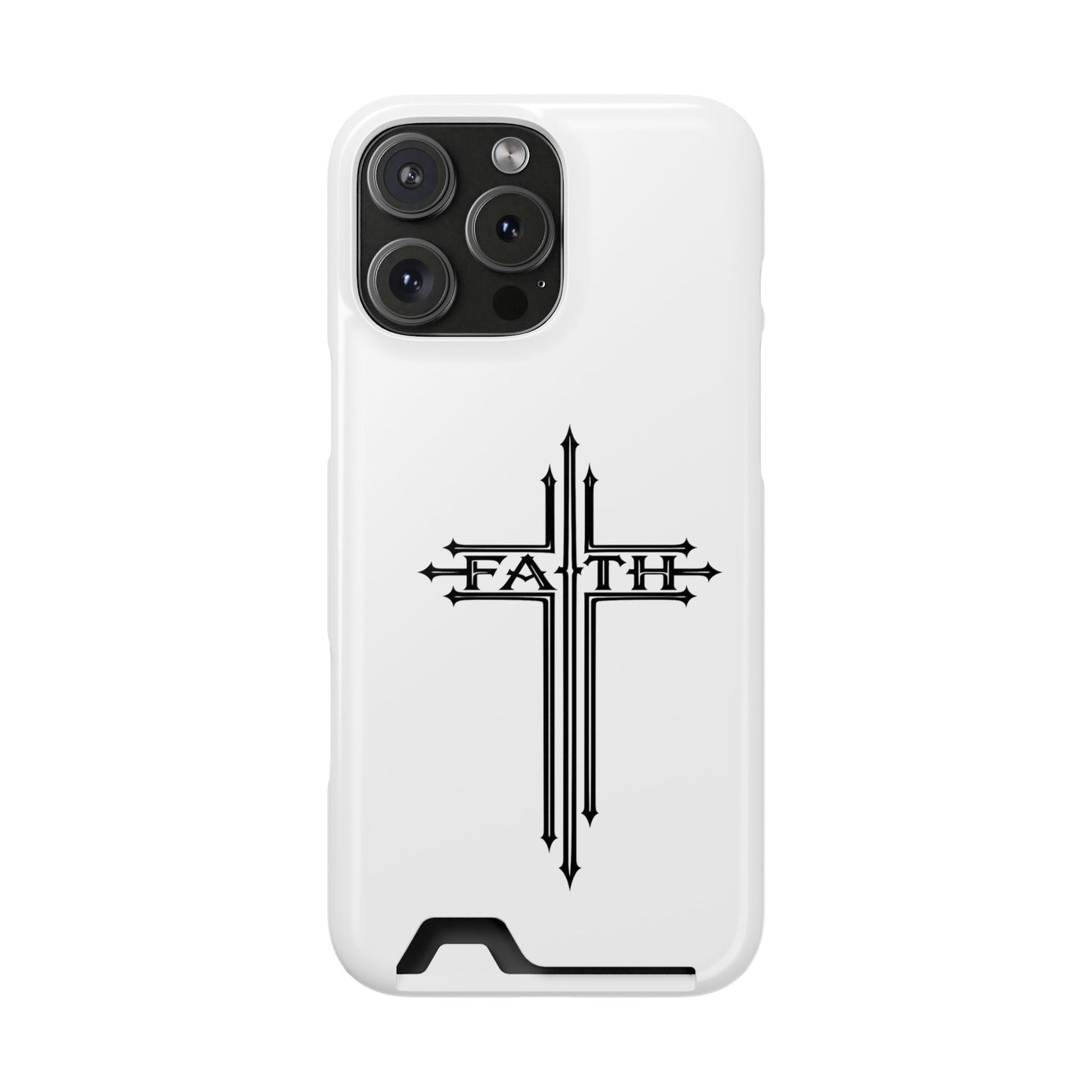 Faith Cross Phone Case with Card Holder — Slim Protective Wallet Case