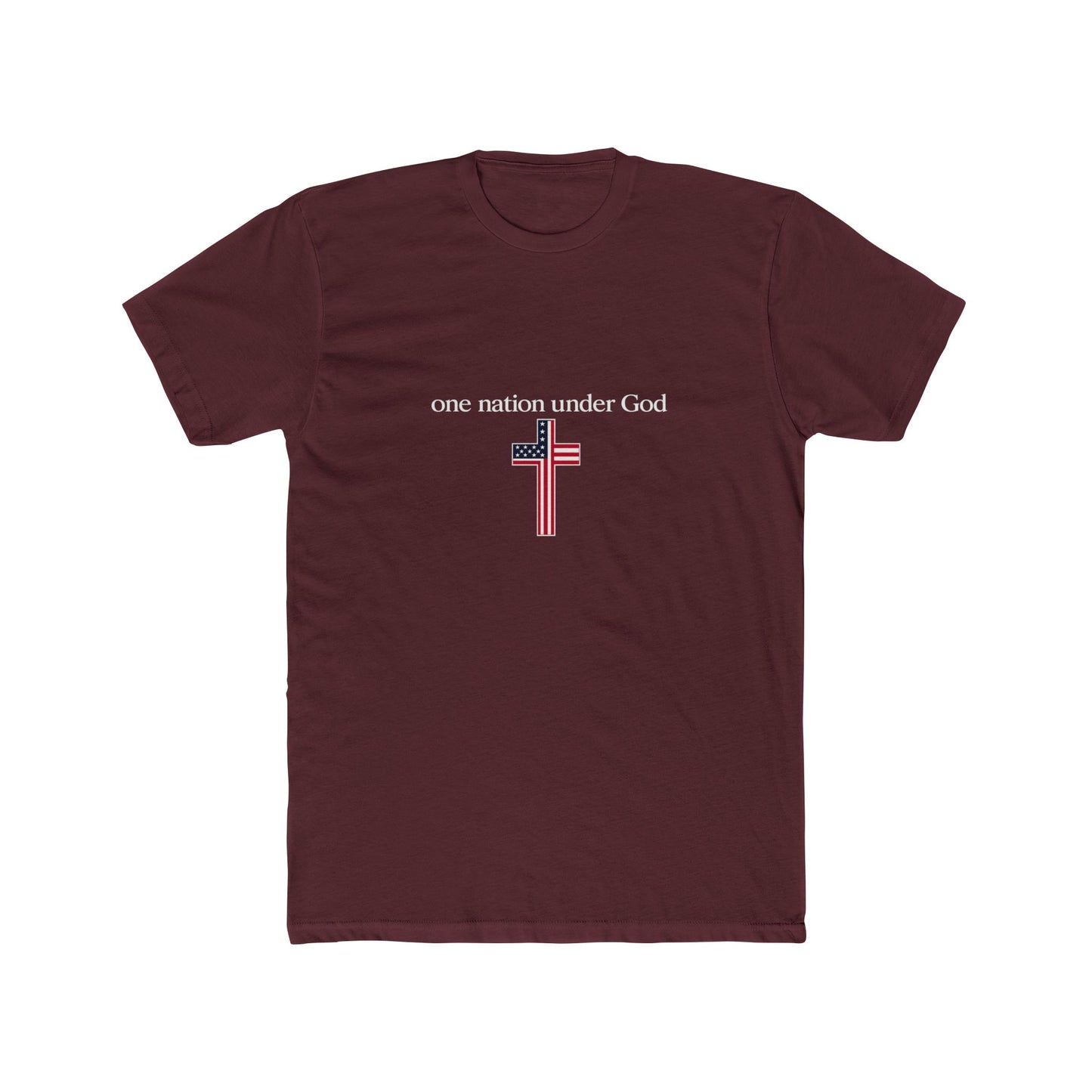 One Nation Under God Cross T-Shirt — Patriotic Christian Tee