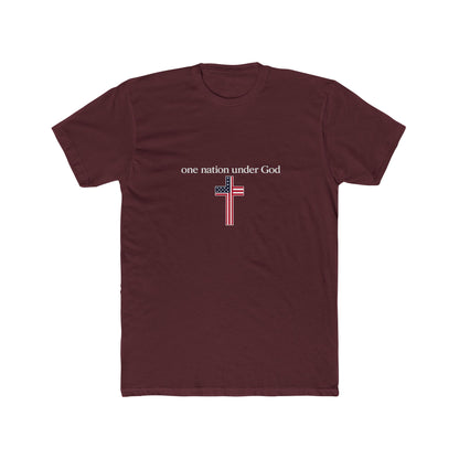 One Nation Under God Cross T-Shirt — Patriotic Christian Tee
