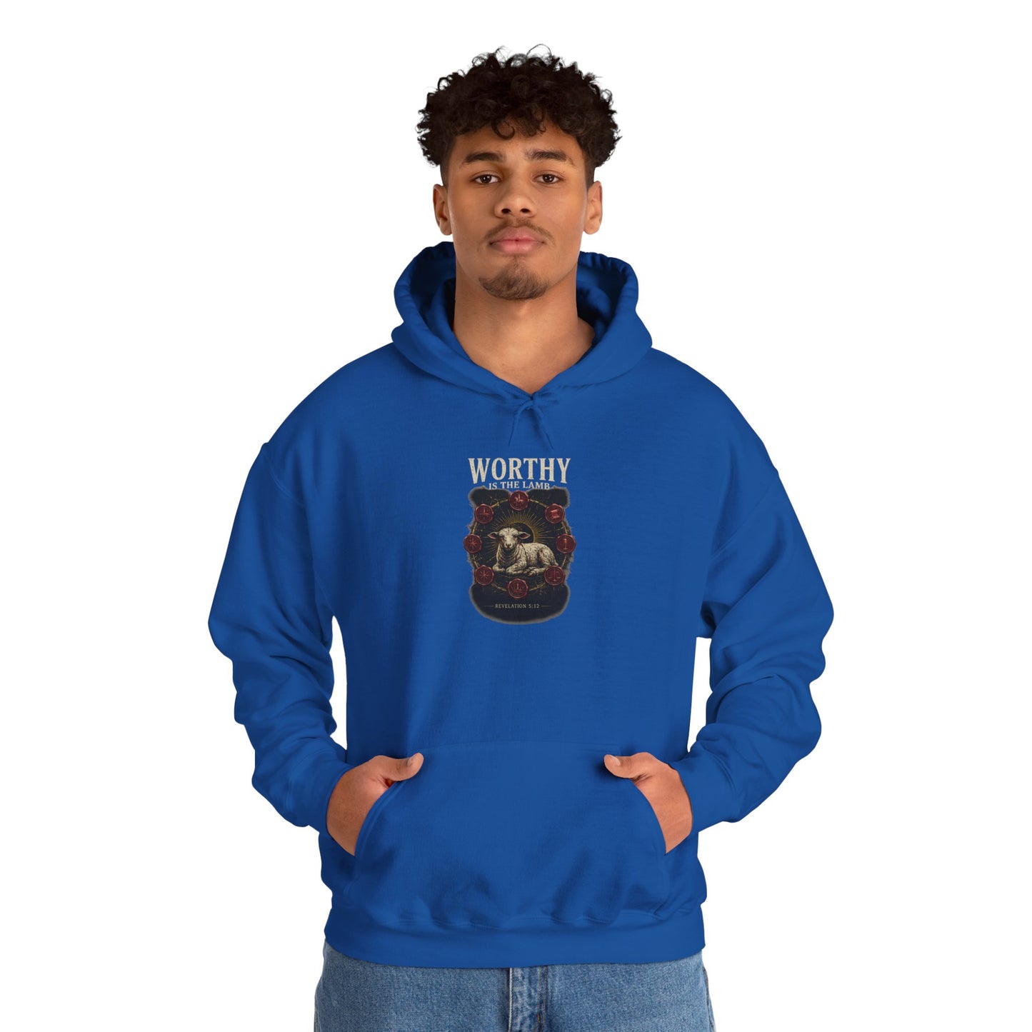 Worthy of the Lamb double print Hoodie – Christian Sheep & Roses Gospel Pullover