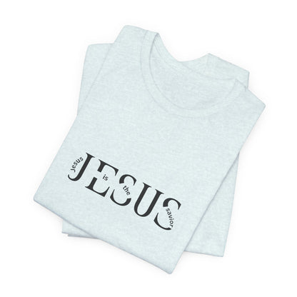 Jesus Minimalist Tee — Distressed Script Christian T-Shirt