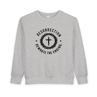 Resurrection Cross Toddler Sweatshirt — Religious Easter Kids Pullover
