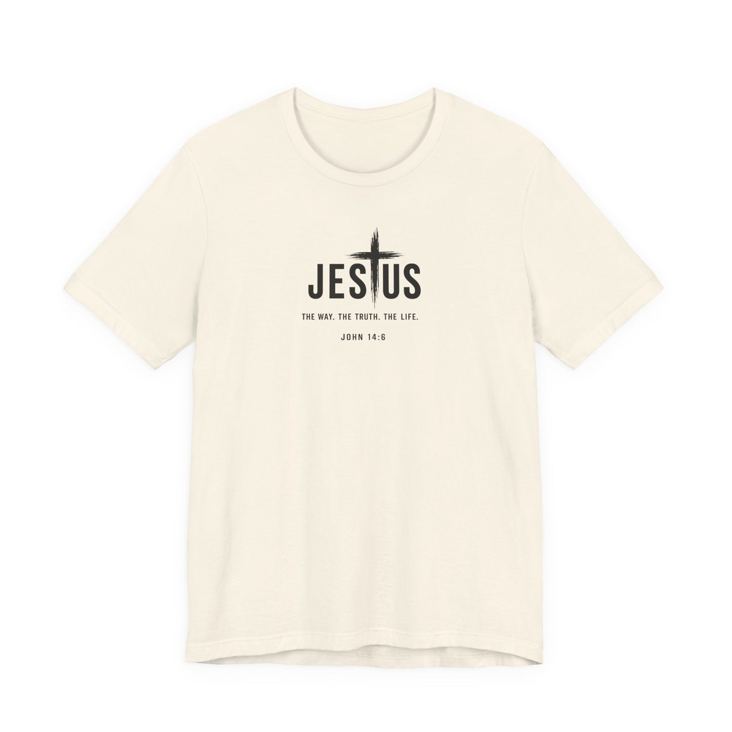 Jesus Cross T‑Shirt - "Jesus: The Way the Truth the Life" Bible Verse Tee (John 14:6)