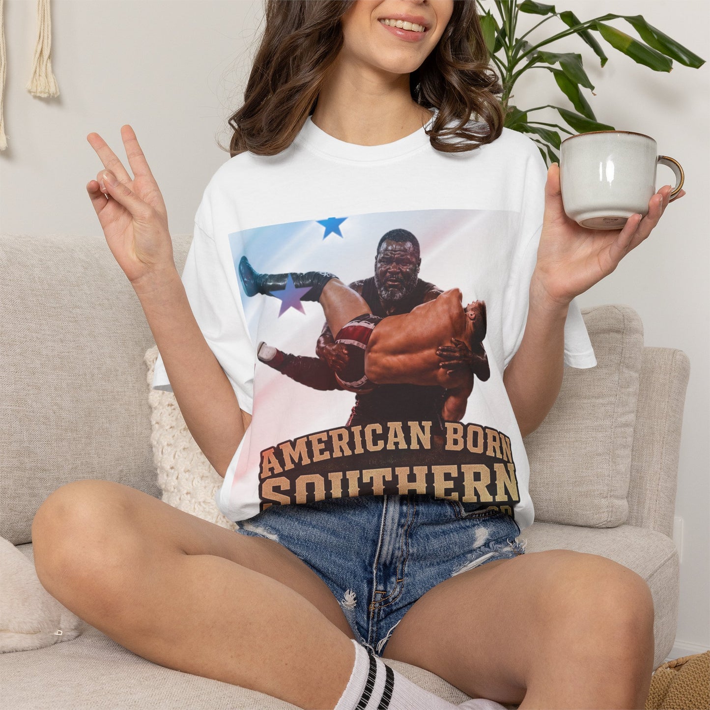 Southern Born T-Shirt — "American Born Southern by the Grace of God" Graphic Tee