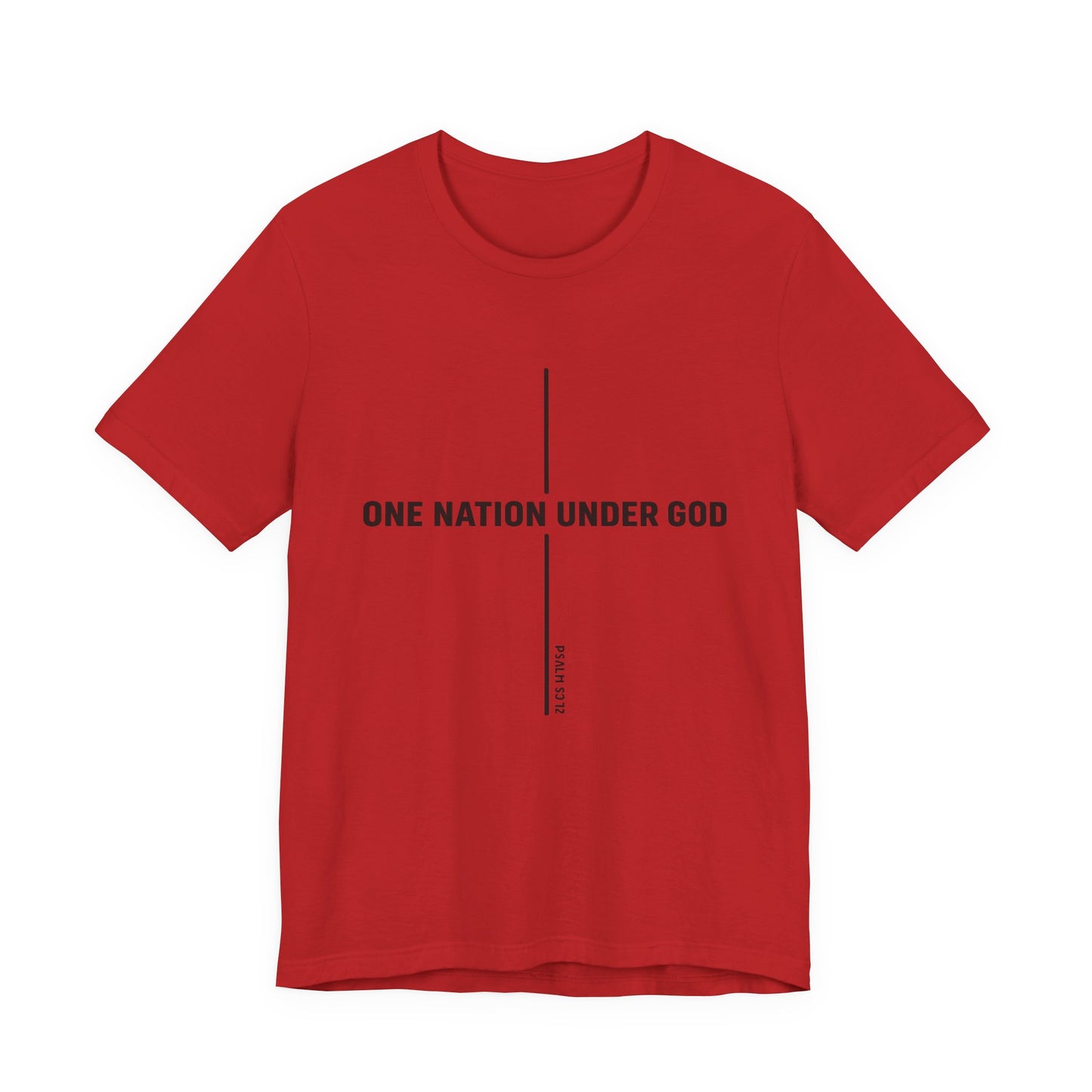 Christian Fish Tee — Small Circular 'JESUS' Design, Faith Graphic Shirt