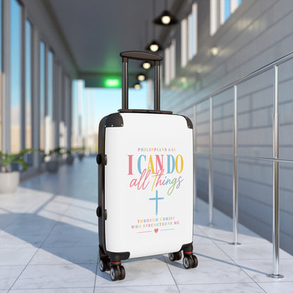 Inspirational "I Can Do All Things" Carry-On Suitcase – Christian Travel Luggage (Philippians 4:13)