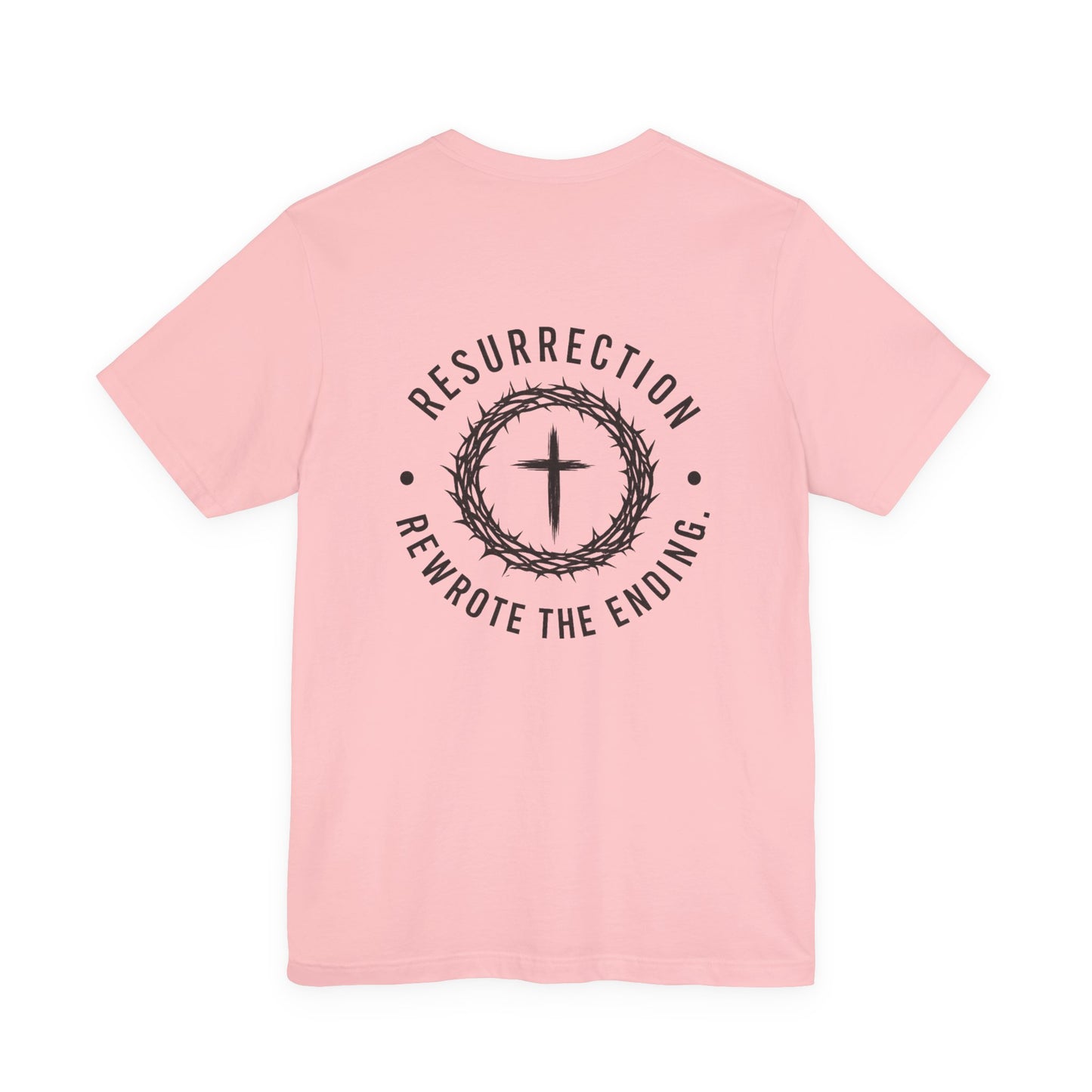 Christian Fish Tee — Small Circular 'JESUS' Design, Faith Graphic Shirt