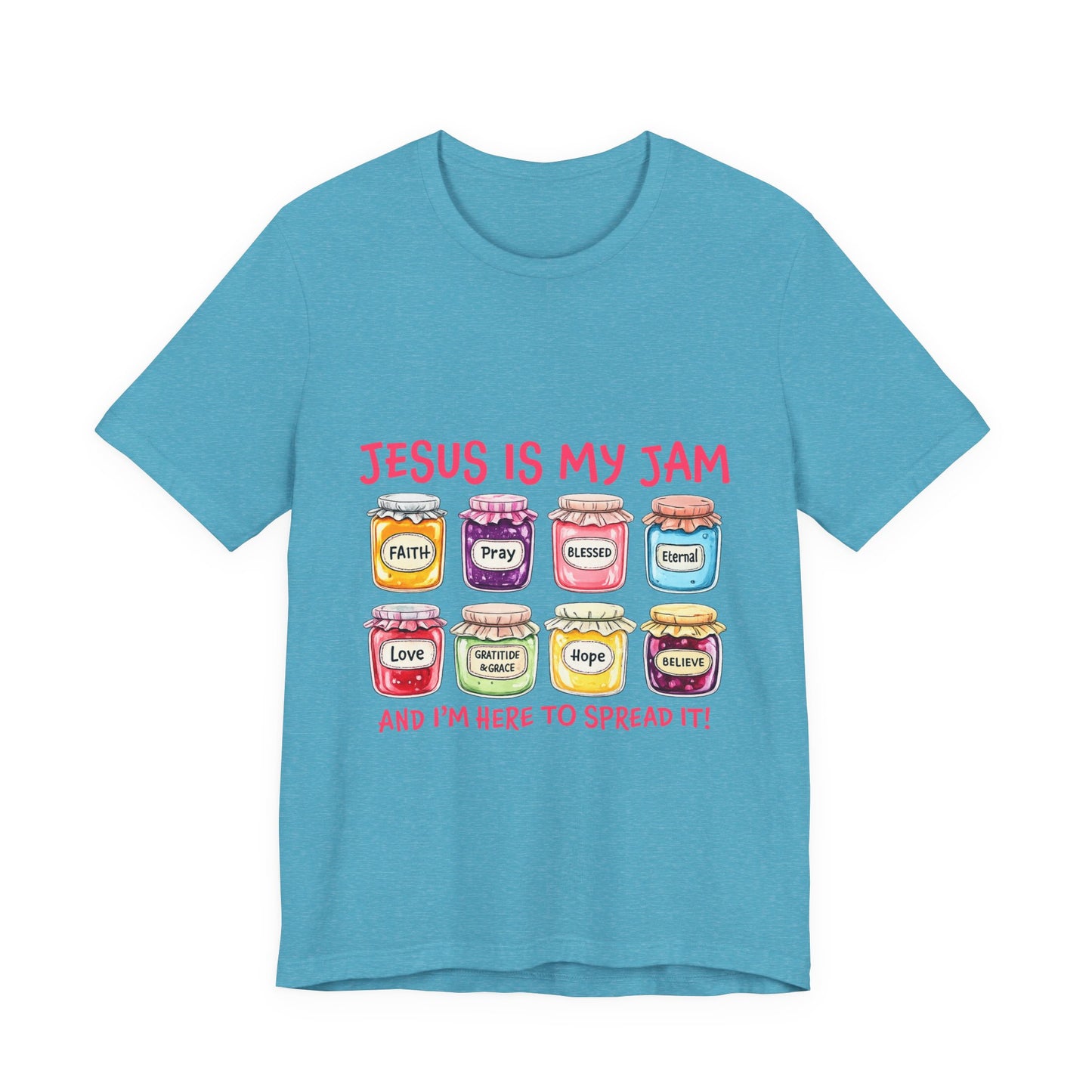 Christian T-Shirt — "Jesus Is My Jam" Jam Jar Graphic Tee