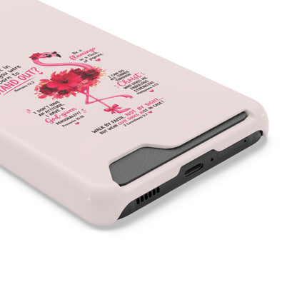 Flamingo 'Stand Out' Phone Card Case — Slim Wallet iPhone Case