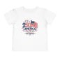 Toddler Tee - "250 Years of America" Patriotic 4th of July Shirt with Heart Cross Back