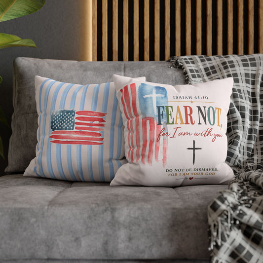 Faith Pillow: "Fear Not, For I Am With You" Isaiah 41:10 Decorative Throw Pillow