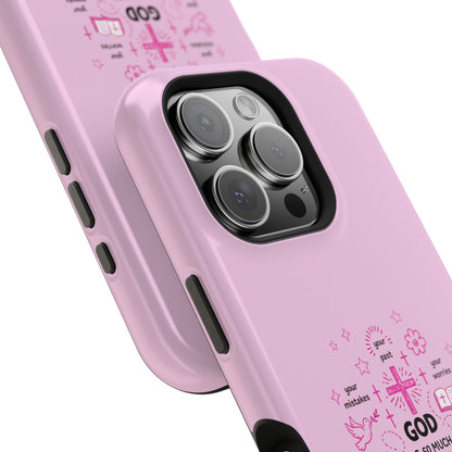 Pink Faith Phone Case — "God Is So Much Bigger Than..." Magnetic Impact-Resistant Case