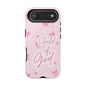 Child of God Pink Phone Case — Cute Christian iPhone Cover with Bows & Hearts