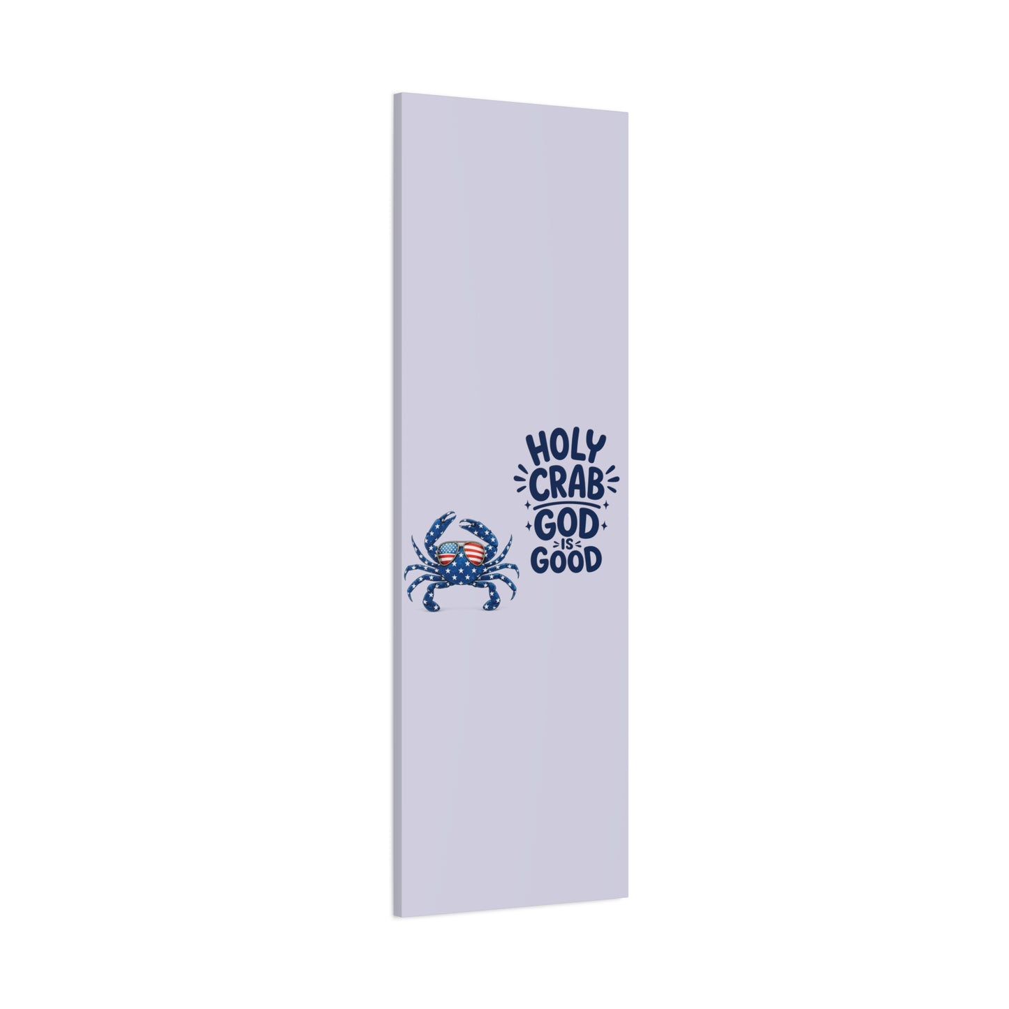 Patriotic Crab Canvas — "Holy Crab God Is Good" Wall Art