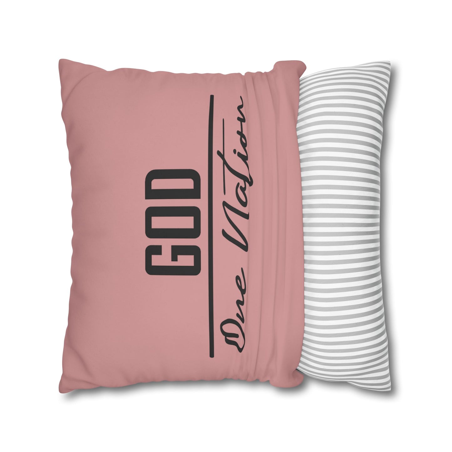 CREATED WITH A PURPOSE & GOD UNDER ONE NATION Canvas Pillowcase