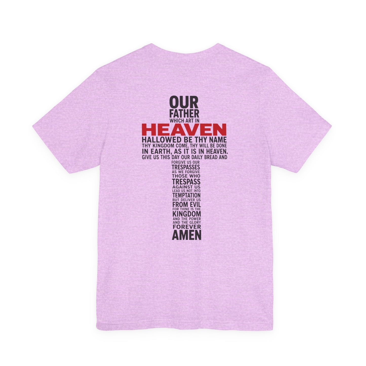 Matthew 6 Prayer Cross Tee — Our Father Lord's Prayer Christian T-Shirt