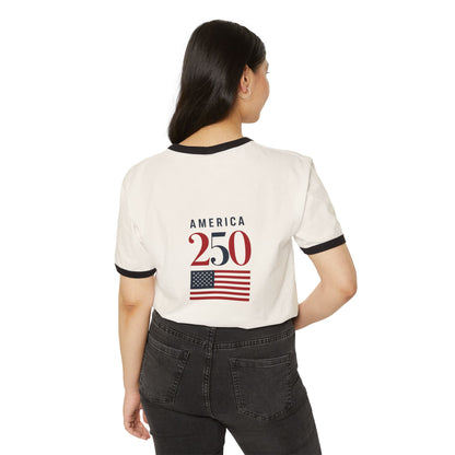 America 250 Blessed Unisex Cotton Ringer T-Shirt