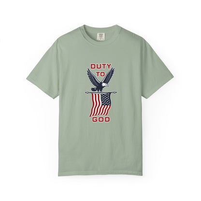 Duty to God Eagle American Flag T-Shirt