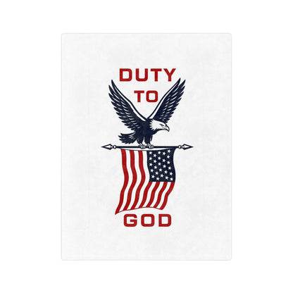Duty to God American Eagle Blanket