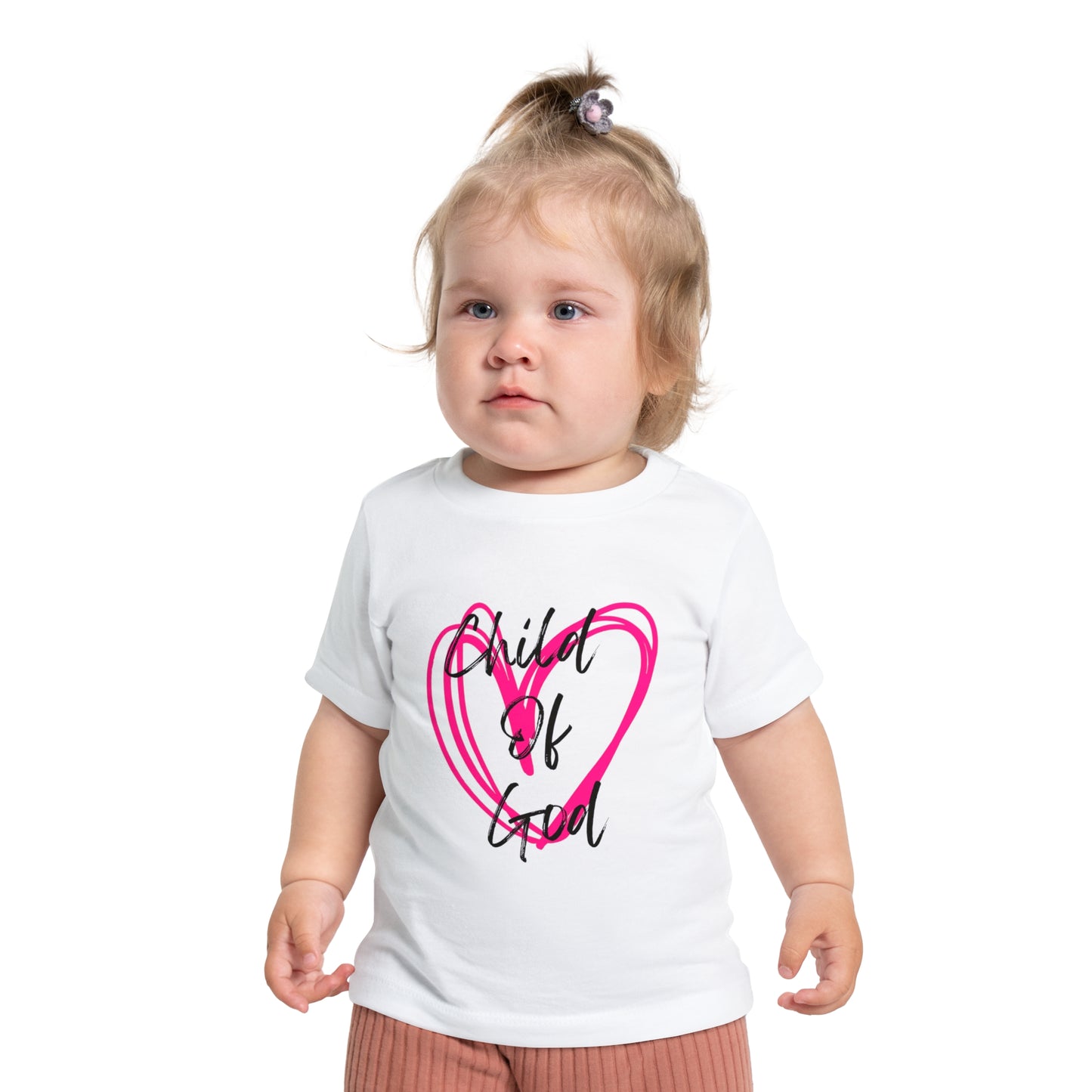 Baby T-Shirt | "Child of God" Heart Front & "Made for a Purpose" Rainbow Back — Christian Infant Tee