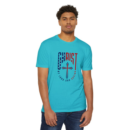 UNISEX Christ Cross T‑Shirt — My Lord and Savior Patriotic Christian Tee