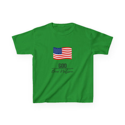 UNISEX Kids Tee — American Flag 'God One Nation' Patriotic T‑Shirt