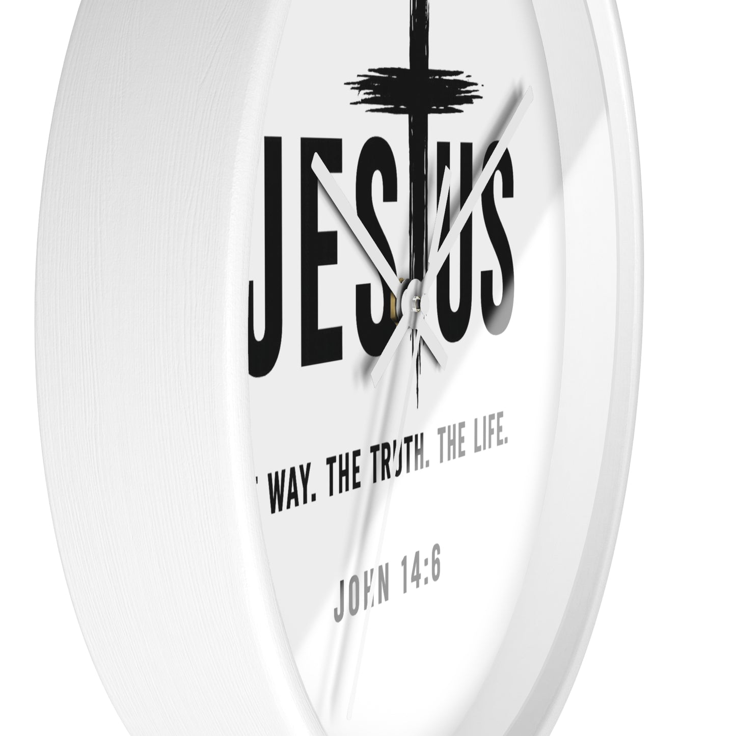 Jesus Wall Clock — "The Way. The Truth. The Life." John 14:6 Christian Decorative Clock