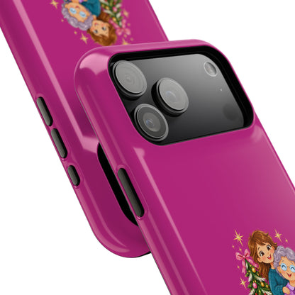 Magenta Christmas Grandma Phone Case — "Abuela, eres un regalo de Dios. ¡Feliz Navidad!" Magnetic Impact-Resistant