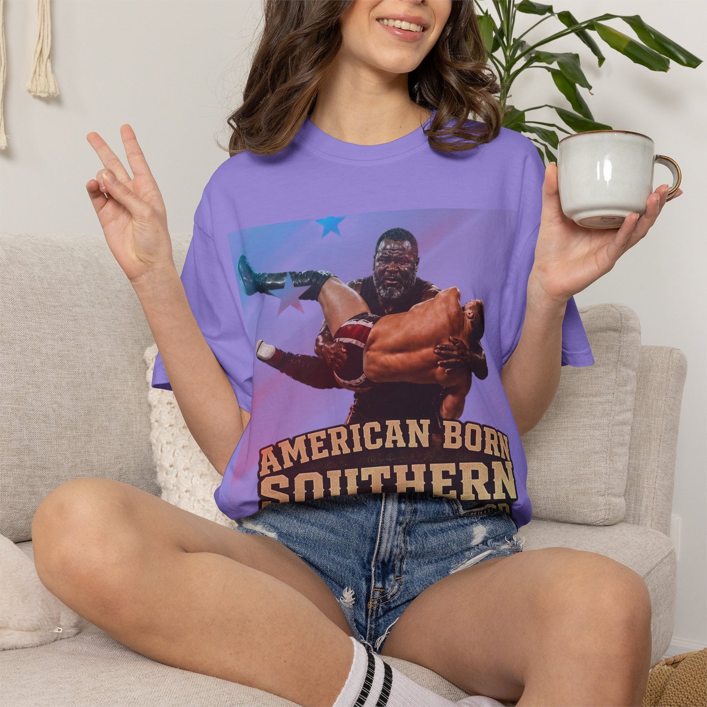 Southern Born T-Shirt — "American Born Southern by the Grace of God" Graphic Tee