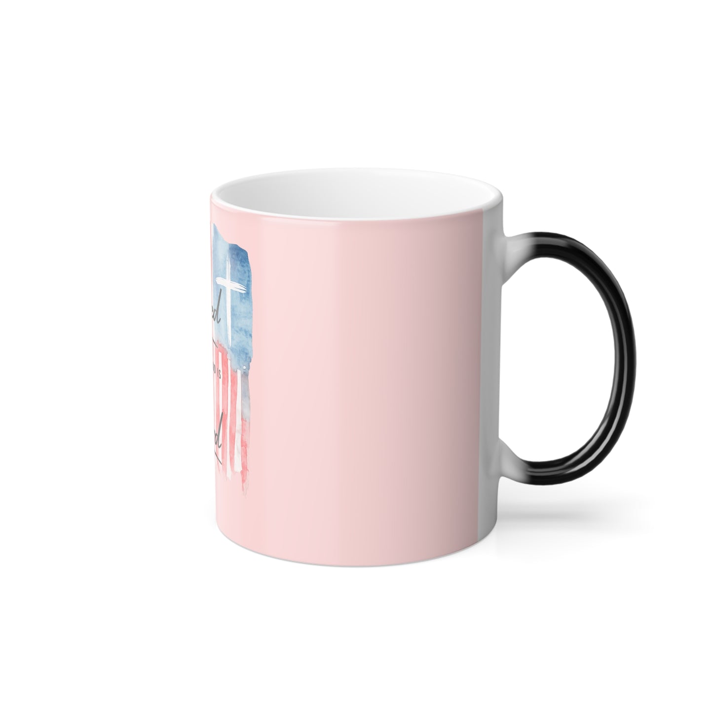 Blessed Is The Nation Color-Changing Mug — Psalm 33:12 Christian Coffee Cup