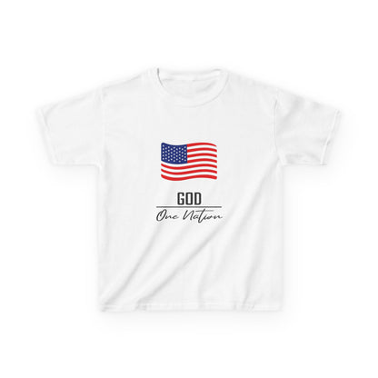 UNISEX Kids Tee — American Flag 'God One Nation' Patriotic T‑Shirt