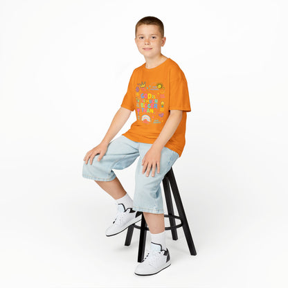 UNISEX Kids Tee — "God Is So Much Bigger Than" Colorful Faith Graphic