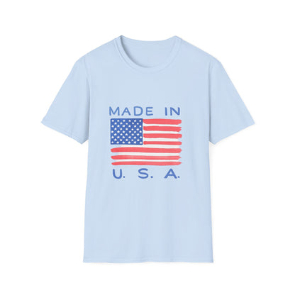 Made in U.S.A. T-Shirt — American Flag Graphic Tee