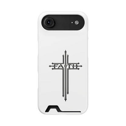 Faith Cross Phone Case with Card Holder — Slim Protective Wallet Case