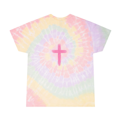 Pastel Tie-Dye Tee — 'Let Jesus Be Your Light' Lighthouse Christian T-Shirt