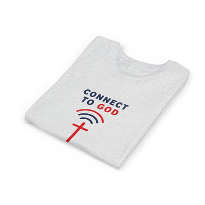 Youth Tee — "Connect to God" Prayer Wi-Fi Cross Shirt
