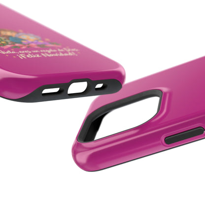Magenta Christmas Grandma Phone Case — "Abuela, eres un regalo de Dios. ¡Feliz Navidad!" Magnetic Impact-Resistant