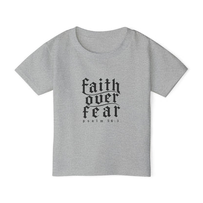 Faith Over Fear Toddler unisex T-Shirt — Psalm 56:3 Inspirational Kids Tee