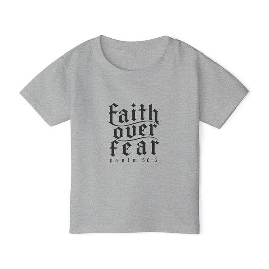 Faith Over Fear Toddler unisex T-Shirt — Psalm 56:3 Inspirational Kids Tee