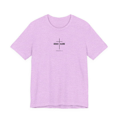 Grace Alone T-Shirt — Ephesians 2:8 Christian Cross Tee