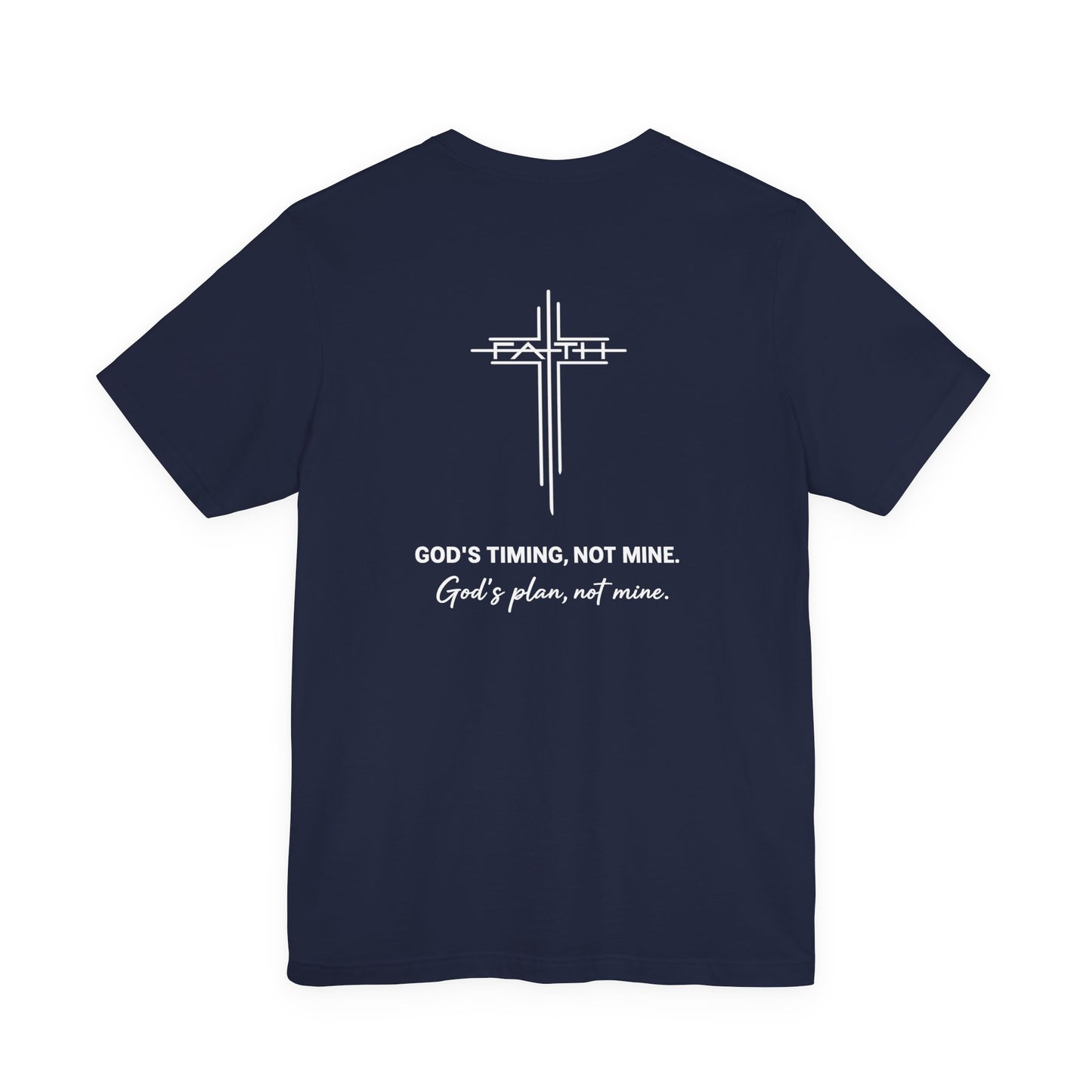 Christian Cross T‑Shirt — Subtle Back Cross Graphic Religious Tee