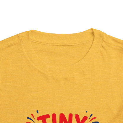 Tiny Patriot Toddler Tee – Cute American Flag 4th of July Shirt
