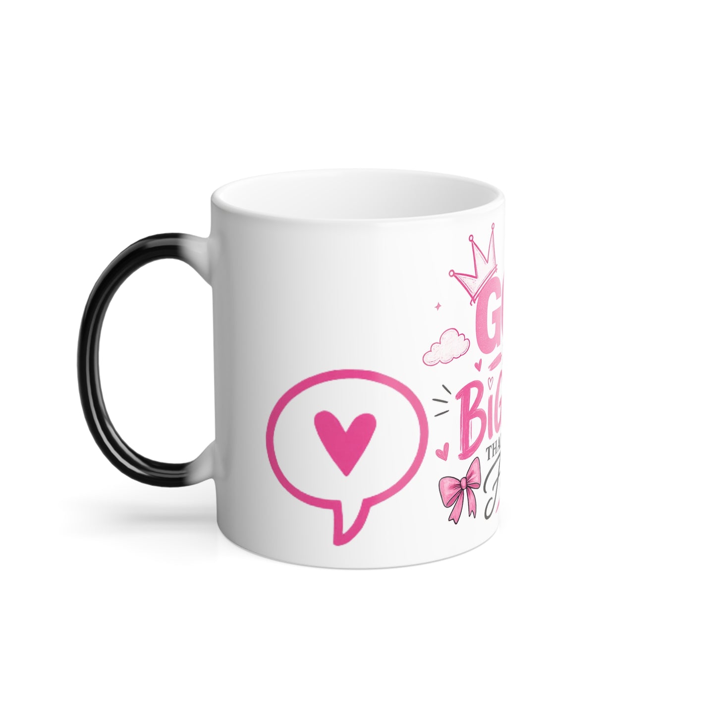 Color-Changing Mug — "God Is Bigger Than Your Fear" Inspirational Christian Coffee Cup, 11oz