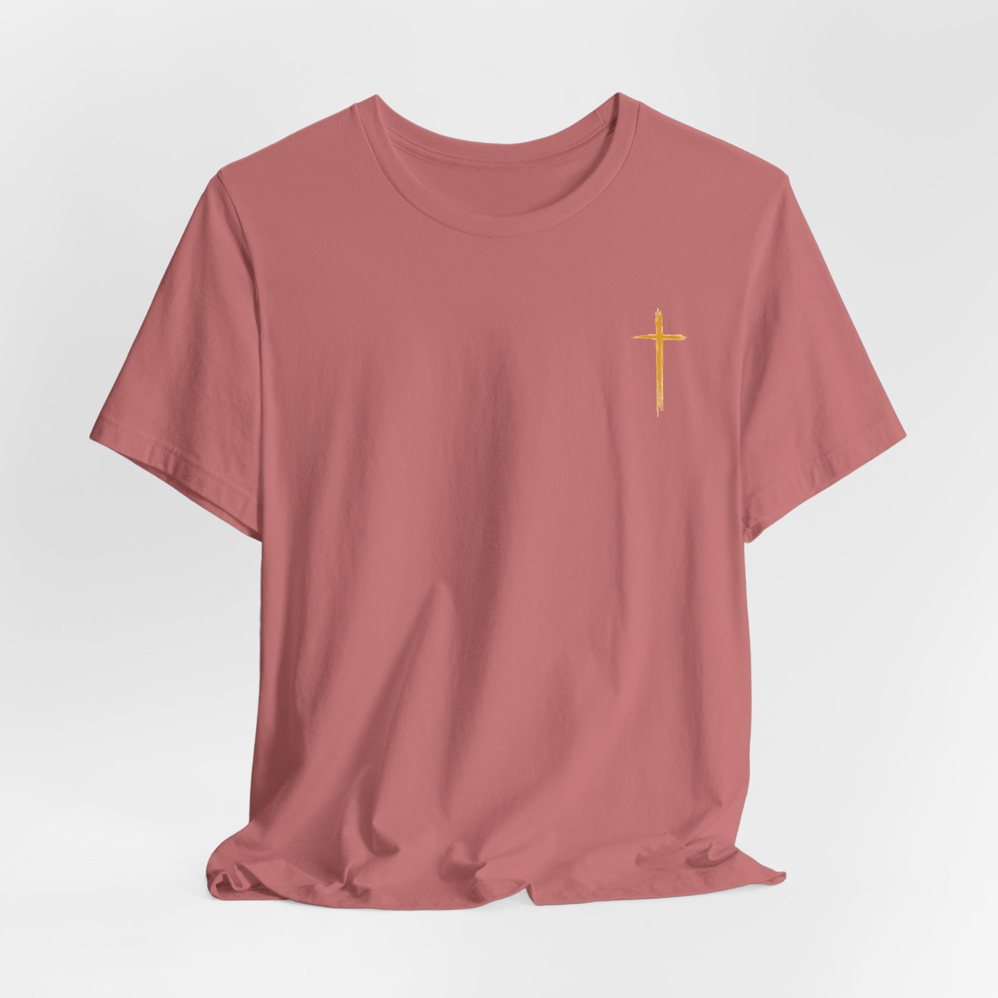 Christian Cross T-Shirt — "Do Not Be Deceived, Bad Company Ruins Good Morals" (1 Corinthians 15:33)
