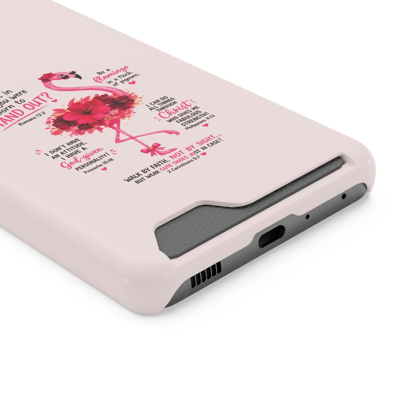 Flamingo 'Stand Out' Phone Card Case — Slim Wallet iPhone Case