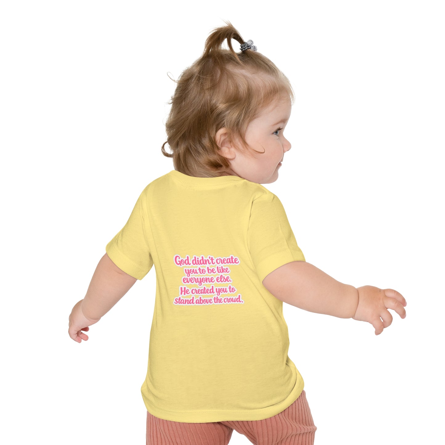 Baby T-Shirt — Pink Roller Skates "I Roll with Jesus" | Christian Infant Tee