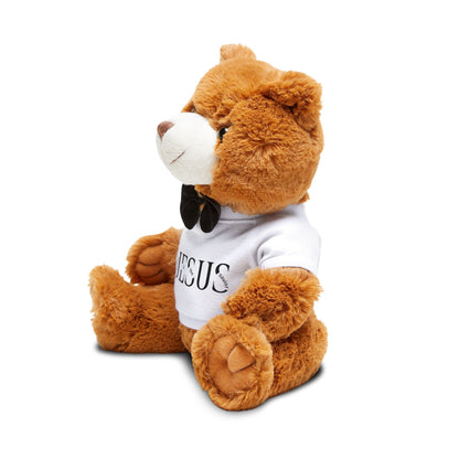 Plush Teddy Bear with 'JESUS' T‑Shirt — Religious Keepsake Gift