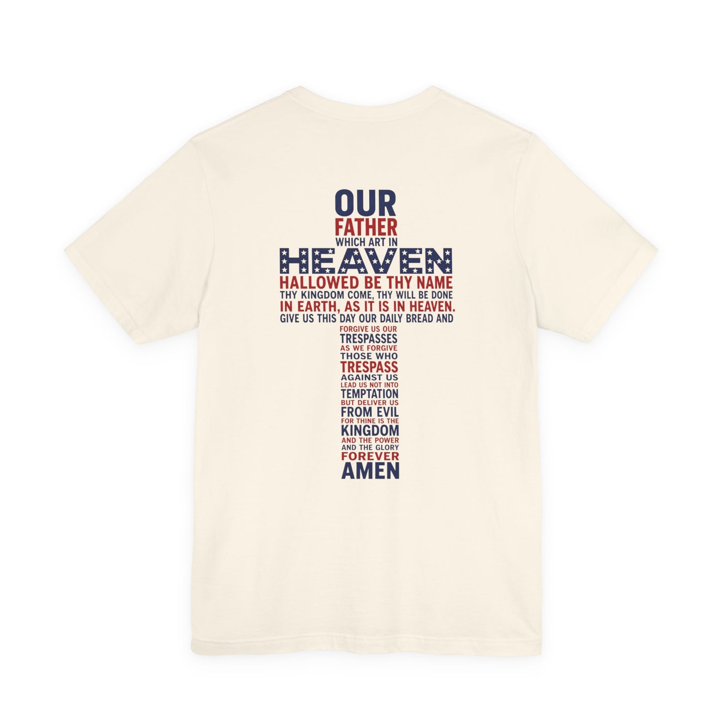 'Our Father' Lord's Prayer  Design -double print T shirt