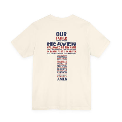 'Our Father' Lord's Prayer  Design -double print T shirt